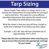 Image of Party Tents Direct Bounce Blowers & Accessories 33' x 48' Silver Heavy Duty Waterproof Hay Tarp Cover by Party Tents 754972327886 193-Party Tents