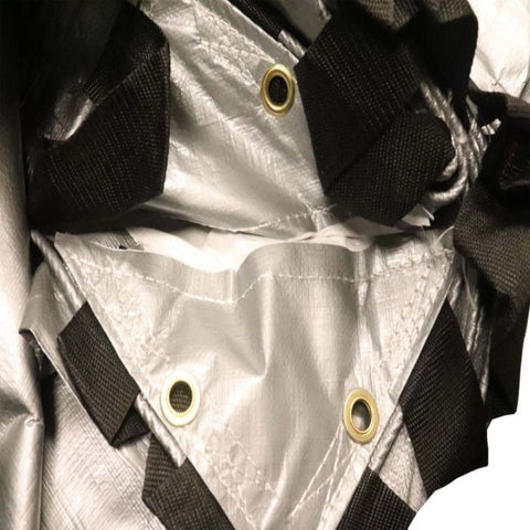 Party Tents Direct Bounce Blowers & Accessories 33' x 48' Silver Heavy Duty Waterproof Hay Tarp Cover by Party Tents 754972327886 193-Party Tents