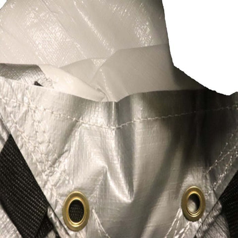Party Tents Direct Bounce Blowers & Accessories 33' x 48' Silver Heavy Duty Waterproof Hay Tarp Cover by Party Tents 754972327886 193-Party Tents