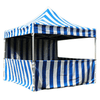 Image of Party Tents Direct Canopies & Gazebos 10' x 10' 50mm Speedy Pop-up Carnival Tent - Blue White Striped by Party Tents 754972372244 7169