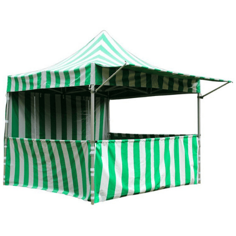 Party Tents Direct Canopies & Gazebos 10' x 10' 50mm Speedy Pop-up Party Tent with Sidewalls, Green and White by Party Tents 754972372251 7170 10' x 10' 50mm Speedy Pop-up Party Sidewalls Green White Party Tents