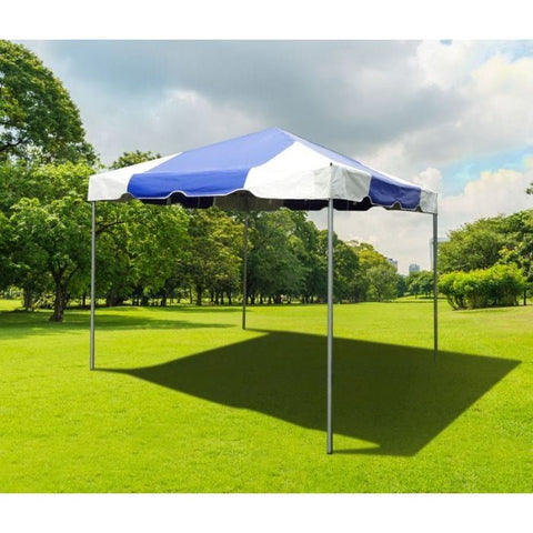 Party Tents Direct Canopies & Gazebos 10' x 10' Blue PVC Weekender West Coast Frame Party Tent by Party Tents 754972302661 1410-Party Tents 10' x 10' Blue PVC Weekender West Coast Frame Party Tent Party Tents