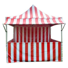 Party Tents Direct Canopies & Gazebos 10' x 10' Red and White 50mm Speedy Pop-up Party Tent with Sidewalls by Party Tents 754972369824 1862 10'x10' Red White 50mm Speedy Pop-up Party Tent Sidewalls Party Tents