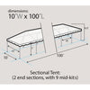 Image of Party Tents Direct Canopies & Gazebos 10' x 100' Sectional Single Tube West Coast Frame Canopy Tent by Party Tents 10'x90' Sectional Single Tube West Coast Frame Canopy Tent Party Tents