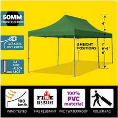 Party Tents Direct Canopies & Gazebos 10' x 20' Green 50mm Speedy Pop-up Party Tent by Party Tents 754972337656 4578 10' x 20' Green 50mm Speedy Pop-up Party Tent by Party Tents SKU# 4578