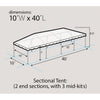 Image of Party Tents Direct Canopies & Gazebos 10' x 40' Sectional Single Tube West Coast Frame Canopy Tent by Party Tents 754972373876 2028 10'x40' Sectional Single Tube West Coast Frame Canopy Tent Party Tents