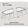 Image of Party Tents Direct Canopies & Gazebos 10' x 60' Sectional Single Tube West Coast Frame Canopy Tent by Party Tents 754972373890 2042 10'x60' Sectional Single Tube West Coast Frame Canopy Tent Party Tents