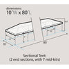 Image of Party Tents Direct Canopies & Gazebos 10' x 80' Sectional Single Tube West Coast Frame Canopy Tent by Party Tents 754972373913 2045 10'x80' Sectional Single Tube West Coast Frame Canopy Tent Party Tents