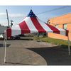 Image of Party Tents Direct Canopies & Gazebos 15' x 15' Red, White and Blue High Peak Frame Party Tent by Party Tents 754972379502 5589 15' x 15' Red, White and Blue High Peak Frame Party Tent Party Tents
