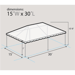 15' x 30' White West Coast Frame Party Tent by Party Tents