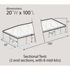 Image of Party Tents Direct Canopies & Gazebos 20' x 100' Sectional Single Tube West Coast Frame Party Tent by Party Tents 754972373982 2043 20'x100' Sectional Single Tube West Coast Frame Party Tent Party Tents