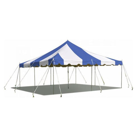 Party Tents Direct Canopies & Gazebos 20' x 20' Blue & White Weekender Standard Canopy Pole Tent by Party Tents 754972357036 646-Party Tents 20' x 20' Blue & White Weekender Standard Canopy Pole Tent Party Tents