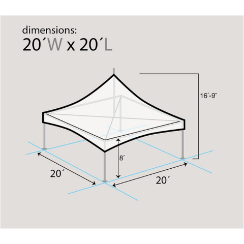 Party Tents Direct Canopies & Gazebos 20 x 20 Clear High Peak Frame Party Tent by Party Tents 754972308298 4202 20 x 20 Clear High Peak Frame Party Tent by Party Tents SKU# 4202