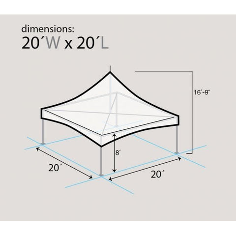 Party Tents Direct Canopies & Gazebos 20 x 20 Custom High Peak Frame Party Tent by Party Tents 754972376778 5186