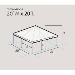 20' x 20' Green PVC Weekender West Coast Frame Party Tent by Party Tents