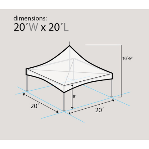 Party Tents Direct Canopies & Gazebos 20 x 20 Green Striped High Peak Frame Party Tent by Party Tents 754972337687 4206 20 x 20 Green Striped High Peak Frame Party Tent by Party Tents 4206