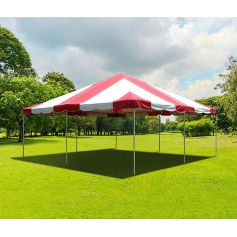 Party Tents Direct Canopies & Gazebos 20' x 20' Red PVC Weekender West Coast Frame Party Tent by Party Tents 754972319720 1674-Party Tents