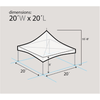 Image of 20 x 20 Red Solid High Peak Frame Party Tent by Party Tents
