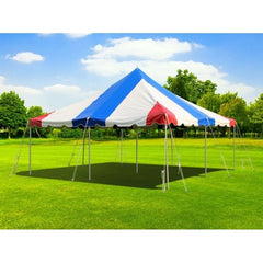 Party Tents Direct Canopies & Gazebos 20' x 20' Red, White and Blue Premium Canopy Pole Party Tent by Party Tents 754972367172 1738 20'x20' Red White and Blue Premium Canopy Pole Party Tent Party Tents