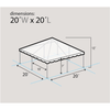 Image of Party Tents Direct Canopies & Gazebos 20' x 20' Red, White, and Blue West Coast Frame Party Tent by Party Tents 754972357722 3982 20' x 20' Red, White, and Blue West Coast Frame Party Tent Party Tents