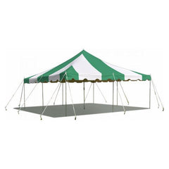 Party Tents Direct Canopies & Gazebos 20' x 20' Weekender Standard Canopy Pole Tent - Green & White by Party Tents 754972316378 645-Party Tents 20' x 20' Weekender Standard Canopy Pole Tent Green White Party Tents