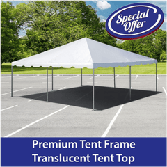 Party Tents Direct Canopies & Gazebos 20' x 20' West Coast Frame Tent, Premium Frame Translucent Top by Party Tents 754972369831 7662 20' x 20' West Coast Frame Tent, Premium Frame Translucent Top 7662