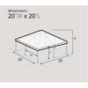 Image of Party Tents Direct Canopies & Gazebos 20' x 20' West Coast Frame Tent, Premium Frame Translucent Top by Party Tents 754972369831 7662 20' x 20' West Coast Frame Tent, Premium Frame Translucent Top 7662