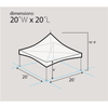 Image of Party Tents Direct Canopies & Gazebos 20' x 20' White Twin Tube High Peak Frame Party Tent by Party Tents 754972308335 4199