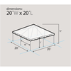 Image of Party Tents Direct Canopies & Gazebos 20' x 20' White West Coast Frame Party Tent by Party Tents 754972307819 3977 20' x 20' White West Coast Frame Party Tent by Party Tents SKU# 3977