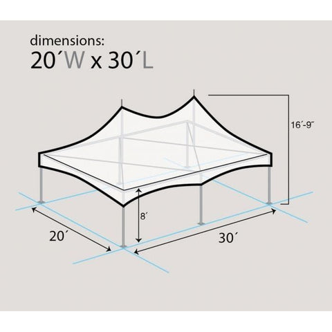 Party Tents Direct Canopies & Gazebos 20' x 30' Custom High Peak Frame Party Tent by Party Tents 754972376785 5187
