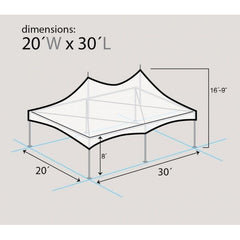 20' x 30' Custom High Peak Frame Party Tent by Party Tents