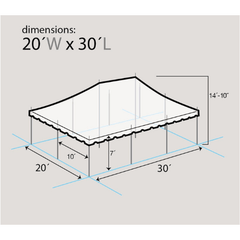 20' x 30' Green and White Premium Canopy Pole Party Tent by Party Tents