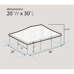 20' x 30' Green Weekender Standard Canopy Pole Tent by Party Tents