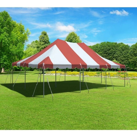 Party Tents Direct Canopies & Gazebos 20' x 30' Red and White Premium Canopy Pole Party Tent by Party Tents 754972307390 529-Party Tents