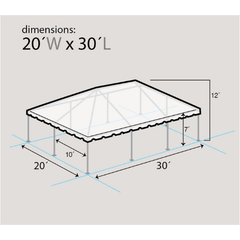 20' x 30' White West Coast Frame Party Tent by Party Tents