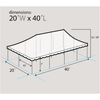 Image of Party Tents Direct Canopies & Gazebos 20' x 40' Blue and White Premium Canopy Pole Party Tent by Party Tents 754972307420 3704
