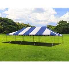 Party Tents Direct Canopies & Gazebos 20' x 40' Blue/White Weekender Standard Canopy Pole Tent by Party Tents 754972357074 679-Party Tents 20' x 40' Blue/White Weekender Standard Canopy Pole Tent Party Tents