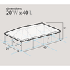 Image of Party Tents Direct Canopies & Gazebos 20' x 40' Green and White West Coast Frame Party Tent by Party Tents 754972307888 4192