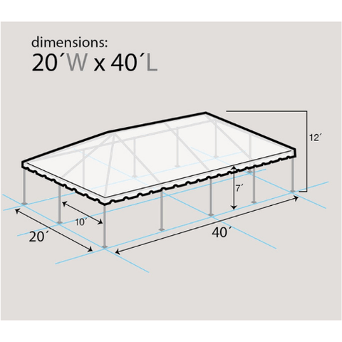 Party Tents Direct Canopies & Gazebos 20' x 40' Red and White West Coast Frame Party Tent by Party Tents 754972307918 4194