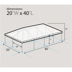 20' x 40' Red and White West Coast Frame Party Tent by Party Tents
