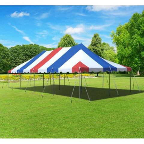 Party Tents Direct Canopies & Gazebos 20' x 40' Red, White and Blue Premium Canopy Pole Party Tent by Party Tents 754972372879 1973 20'x40' Red White and Blue Premium Canopy Pole Party Tent Party Tents