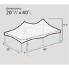 Image of Party Tents Direct Canopies & Gazebos 20' x 40' White Twin Tube High Peak Frame Party Tent by Party Tents 754972316590 4200