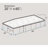 Image of Party Tents Direct Canopies & Gazebos 20' x 60' West Coast Frame Party Tent - White by Party Tents 754972307925 4195 20' x 60' West Coast Frame Party Tent - White by Party Tents SKU# 4195