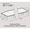 Image of Party Tents Direct Canopies & Gazebos 20' x 80' Sectional Single Tube West Coast Frame Party Tent by Party Tents 754972373968 2036 20'x80' Sectional Single Tube West Coast Frame Party Tent Party Tents
