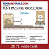 Image of Party Tents Direct Canopies & Gazebos 20' x 90' Sectional Single Tube West Coast Frame Party Tent by Party Tents 754972373975 2041 20'x90' Sectional Single Tube West Coast Frame Party Tent Party Tents