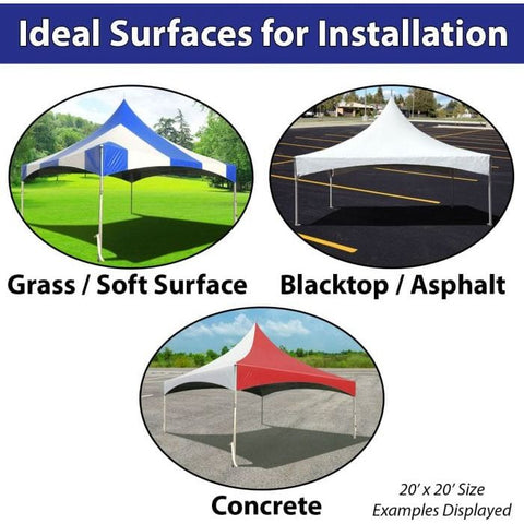 Party Tents Direct Canopies & Gazebos 30' White Hexagon High Peak Frame Party Tent by Party Tents
