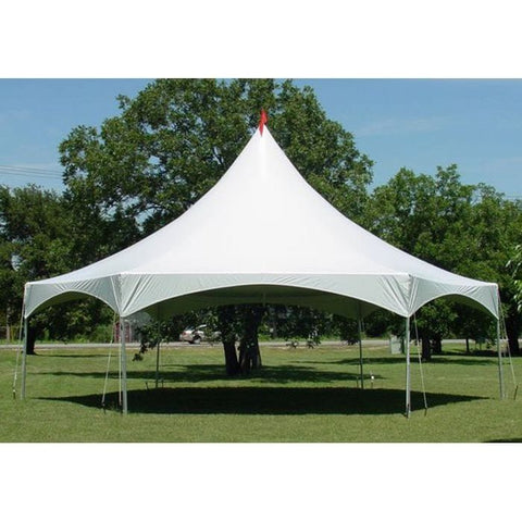 Party Tents Direct Canopies & Gazebos 40' White Hexagon High Peak Frame Party Tent by Party Tents 15' x 15' Red, White and Blue High Peak Frame Party Tent Party Tents