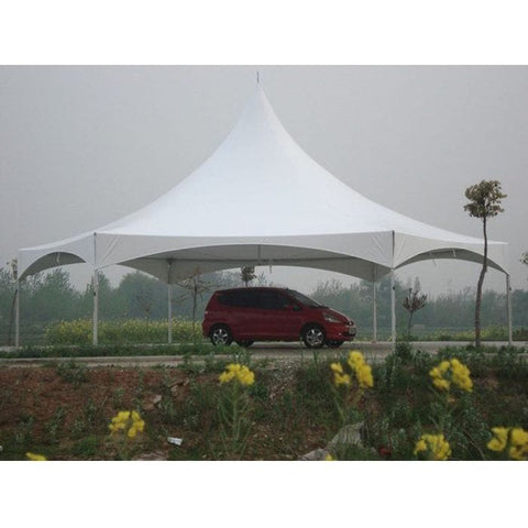 Party Tents Direct Canopies & Gazebos 40' White Hexagon High Peak Frame Party Tent by Party Tents 15' x 15' Red, White and Blue High Peak Frame Party Tent Party Tents