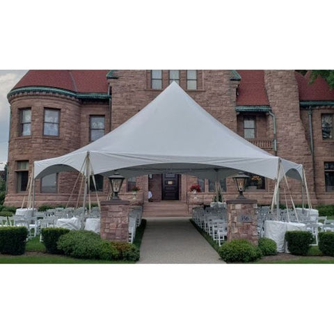 Party Tents Direct Canopies & Gazebos 40' White Hexagon High Peak Frame Party Tent by Party Tents 754972302296 726