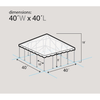 Image of Party Tents Direct Canopies & Gazebos 40' x 40' Twin Tube West Coast Frame Party Tent - White by Party Tents 754972307932 4604